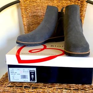 Waterproof suede booties. Never been worn